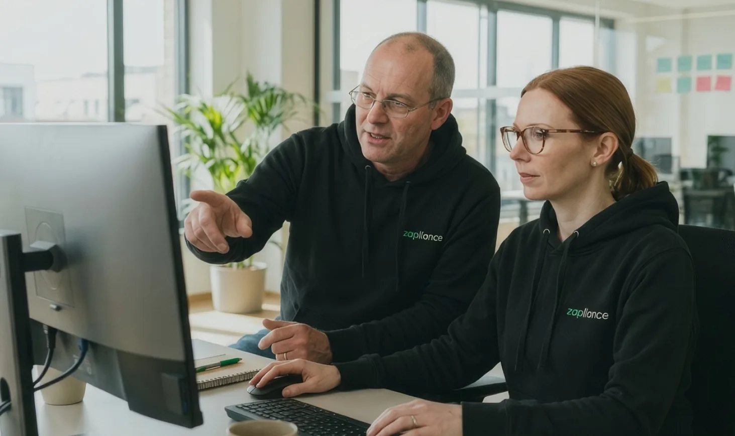 Wolfgang und Wilma analysieren gemeinsam SAP-Daten am Bildschirm